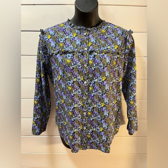 ❣️STACY LONDON – Floral Blouse – Size 1X (no tag, refer to measurements) - Picture 6 of 8